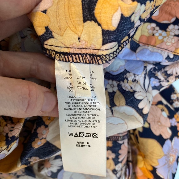 Free People Park Slope Maxi Dress in Navy Combo Size M - Picture 9 of 10